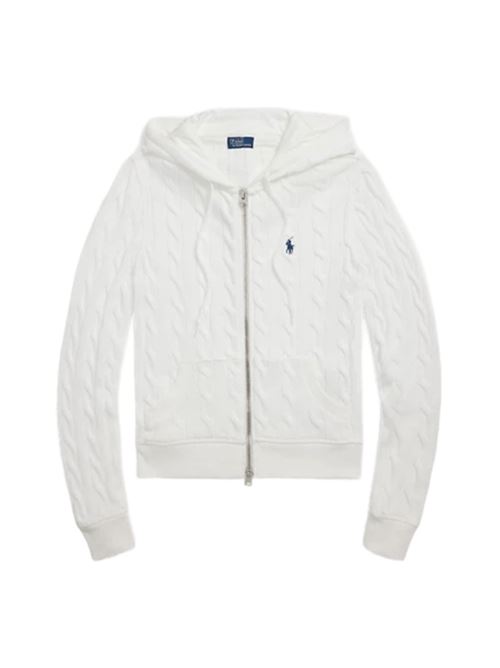 FELPA A TRECCE CON CAPPUCCIO E CERNIERA POLO RALPH LAUREN | 211959124002